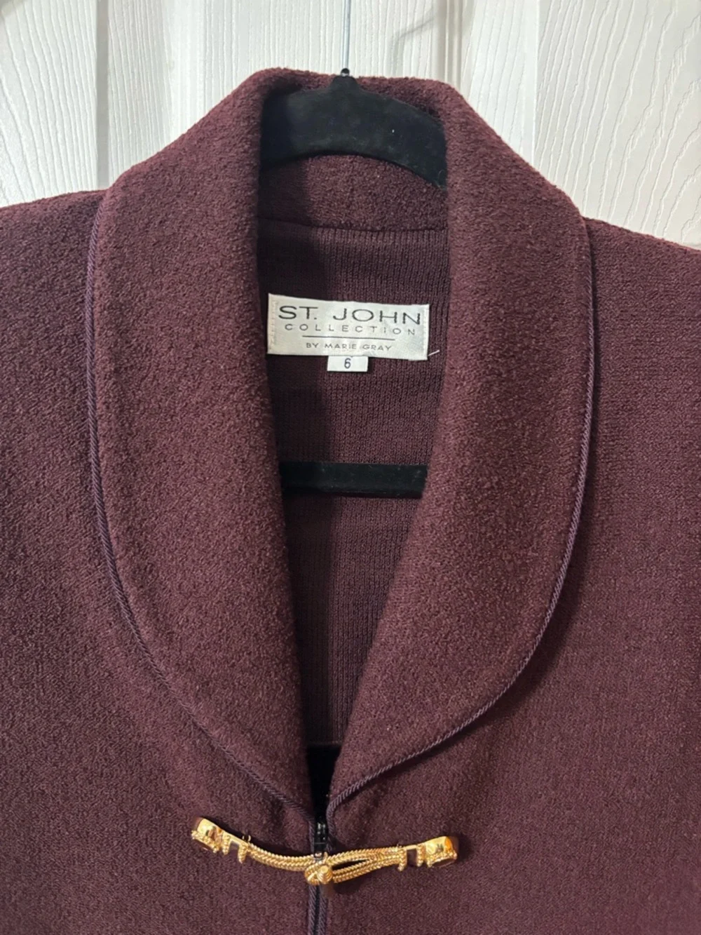 ST.JOHN Collection by Marie Gray Women's Mahogany Gold Knit Pant Suit Sz 6 Wool